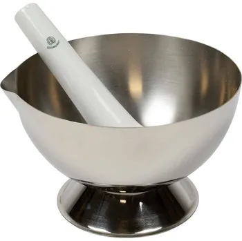 Hmoždíř Miska třecí nerezová s tloučkem 14 cm