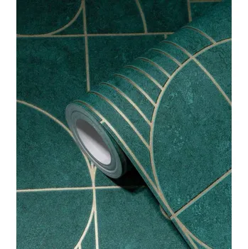 Tapeta P492460009 A.S. Création vliesová tapeta na zeď Styleguide Design 2024 geometrická s metalickým prolisem, velikost 10,05 m x 53 cm