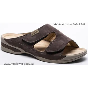 Dámská zdravotní obuv MEDISTYLE OLDŘIŠKA 2O-E14/TL/H pantofel HNĚDÝ HALLUX vel.35-42, hnědá - 36