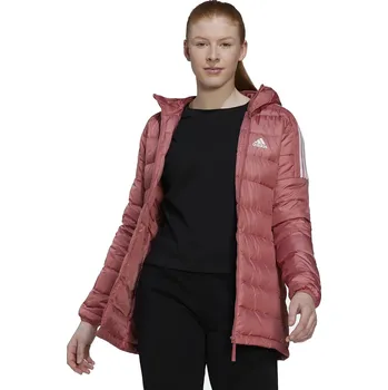 bunda adidas Performance Essential Down Hooded - Wonder Red S