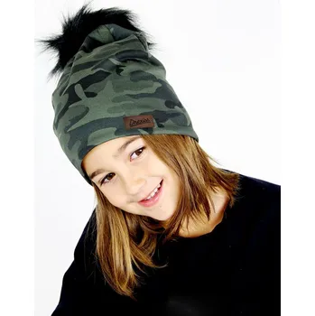 Čepice Drexiss dětská čepice s bambulí CHLUPÁČ ARMY