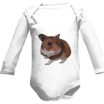 Kojenecký body Dětské body Long s potiskem Křeček dětské