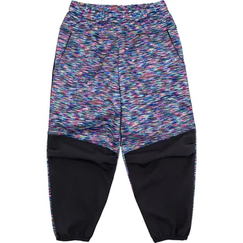 Chlapecké oblečení barevné melírované softshellové kalhoty