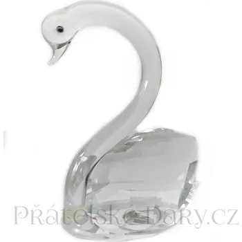 Labuť diamant soška Sklo 10cm