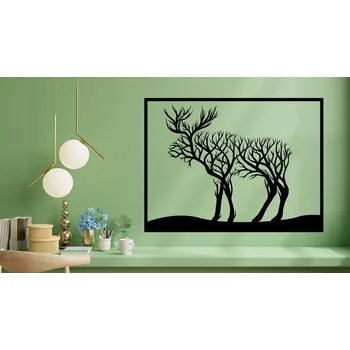 Vsepropejska Strom života sob dekorace na zeď Rozměr (cm): 38 x 28, Dekor: Černá