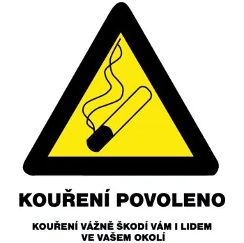 Značení Samolepka KOUŘENÍ POVOLENO