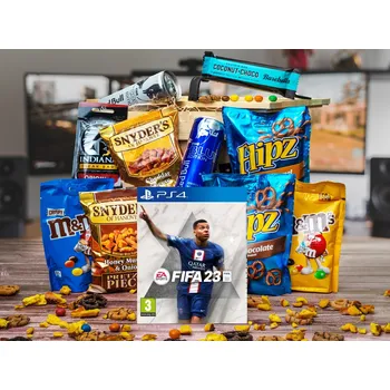 Dárkový potravinový koš Dárková bedna pro hráče PS4 ( FIFA 23 )