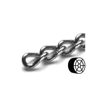Horolezectví Řetěz kroucený nerezový, průměr 4mm - cena za metr