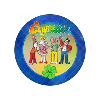 Jedlá dekorace na dort ČTYŘLÍSTEK modrý, VARIANTA Jedlý papír 1585