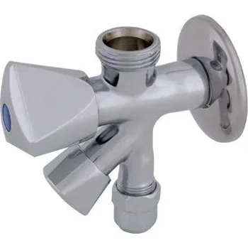 Ventil Ventil rohový kombinovaný 1/2" x 3/8" x 3/4", pro pračku, STENO 651473