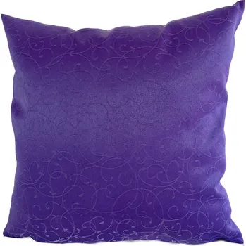 Dekorativní polštářek HEDVA ČESKÝ BROKÁT Povlak na polštář 40x40 Ospen krucánky fialová