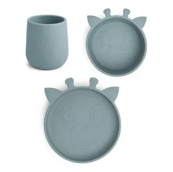 dětská jídelní sada NUUROO Judi Silikonový Jídelní set Giraf Lead