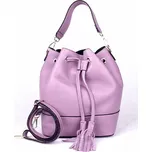 Kožená střední fialová kabelka (sak) do ruky či crossbody no. 01
