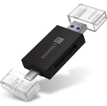 Čtečka paměťových karet Connect IT CFF-1020-BK CONNECT IT USB-C/USB-A čtečka karet