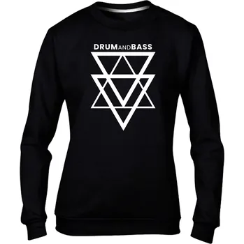 Dámská mikina DNBMARKET.CZ Dámská mikina bez kapuce |D&B + NEURO| Triangles Velikost: L, Barva: Černá - Design 1