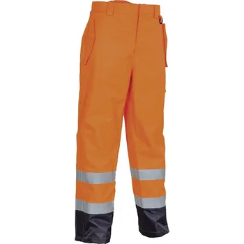 montérky Reflexní pracovní kalhoty nehořlavé Cofra PECS Barva: Reflexní oranžová, Velikost: 2XL
