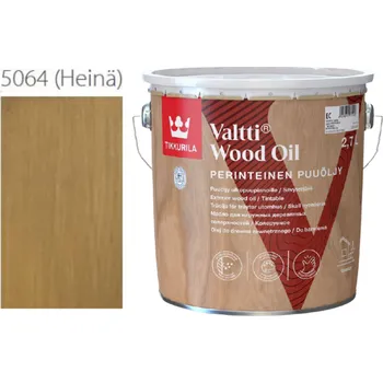 Olej na dřevo Tikkurila Valtti Wood Oil - PUUÖLJY - 2,7L - 5064 - Heinä + dárek k objednávce nad 1000Kč