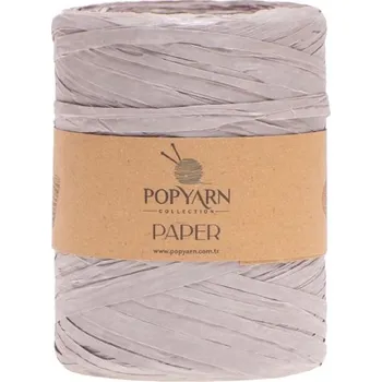 Příze POPYARN Papírová příze Paper B514 - šedá, 250g 360m