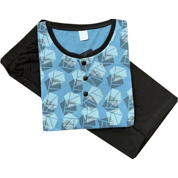 Pánské pyžamo n-feel Pánské pyžamo krátké C-Lemon - T01 Barva: Tyrkysová, Velikost: XL