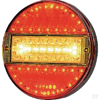 Auto-moto KRAMP Zadní LED světlo 12/24 V - nákladní auto, traktor, vlek, multifunkční, kulaté Ø 140 mm,