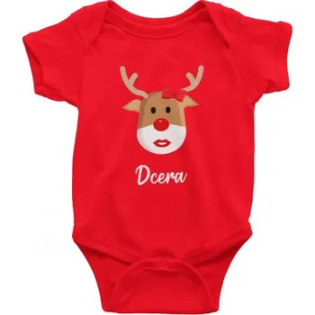 Žertovný předmět Body se sobem - dcera - dětské body s potiskem- Tričkový.cz