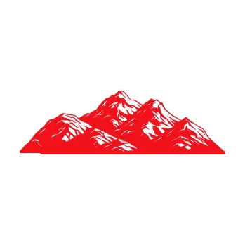 Samolepící dekorace SAMOLEPKA Krajina hory 031 levá (10 - červená) NA AUTO, NÁLEPKA, FÓLIE, POLEP, TUNING, VLASTNÍ TEXT, TISK, AUTOSAMOLEPKY.cz, POLEPY, OBRÁZEK, LOGO, SAMOLEPKY