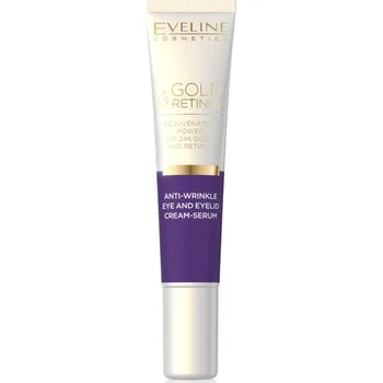 Pleťová kosmetika Eveline Cosmetics Gold & Retinol krémové sérum proti vráskám očního okolí 20 ml