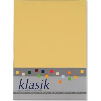 Prostěradlo SCANquilt bavlněné prostěradlo KLASIK banánová 140 x 240 - 250 cm