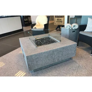 Zahradní stůl Venkovní stůl s ohništěm - Lismore - šedý