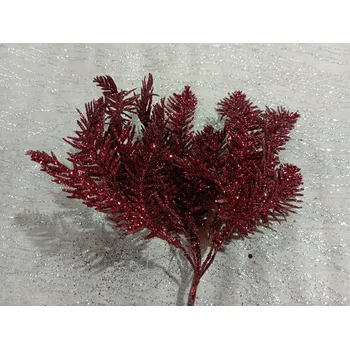 Dekorace - Kapradí větvička Barva: červená