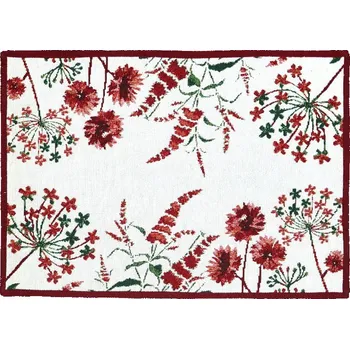 prostírání SCANquilt prostírání MOTIV luční květy smetanovočervená prostírání cca 30 x 45 cm