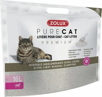 Podestýlka pro kočku Zolux Purecat Premium Ultra Light Mineral Clumping 16 l