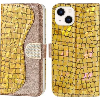 Pouzdro na mobilní telefon Pouzdro pro iPhone 14 Glitter zlaté