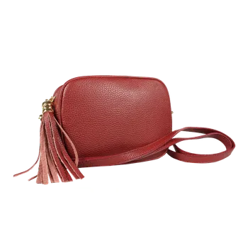 Kabelka NovaKabelka.cz Kožená italská crossbody kabelka Bala Bordo
