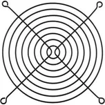 Mřížka kulatá černá pro ventilátor 120x120 mm