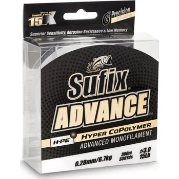 Sufix monofilní vlasec Advance 150m jasně žlutá Průměr: 0,18mm, Nosnost (kg): 3,4kg