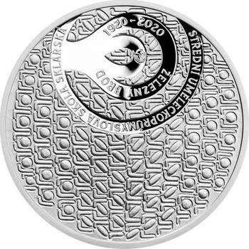 2020 - Stříbrná mince Založení SUPŠ sklářské v Železném Brodě - Proof