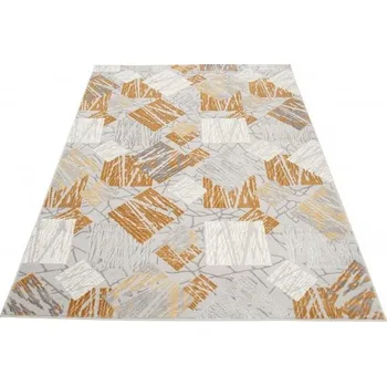 Koberec Koberec ASTHANE světlý šedý / tmavě žlutý E464A