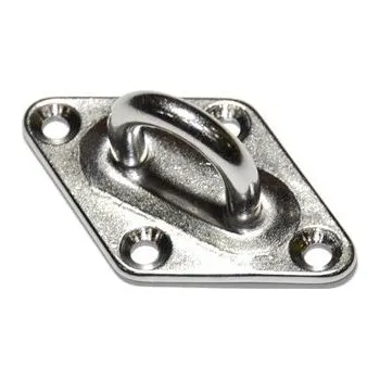 Tesařské kování deska s okem zkosená 5*36*60mm NEREZ A2