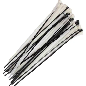 Stahovací páska Stahovací pásky, 4,8 x 300 mm, bílá, 100 ks