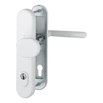 HOPPE Bezpečnostní kování Stockholm se zakrytím vložky Provedení: klika - koule, Povrch: F9016 běžná bílá