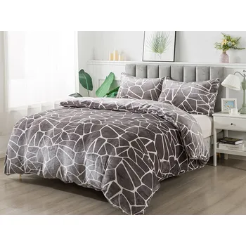 Povlečení XPOSE Zdena Exclusive šedé 140 x 200, 70 x 90 cm zipový uzávěr