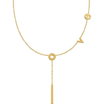 Náhrdelník ORNAMENTI Pozlacený náhrdelník With Love gold