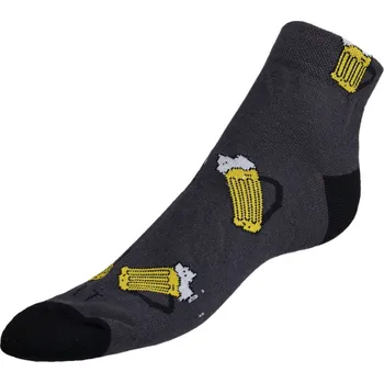 Dámské ponožky Bellatex Ponožky nízké Pivo 13 černá,žlutá,bílá vel. 35-38