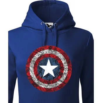 Dámská mikina Dámská mikina Štít Kapitán Amerika, Barva Modrá, Velikost S, Canvas Dámská mikina Bezvatriko.cz 1652