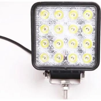 Přídavný světlomet LED pracovní světlo 16 LED 48W 16x3W 6000K 110x110x72mm kovová konstrukce
