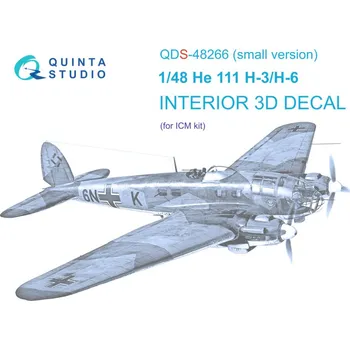 Plastikový model 1/48 He 111H-3/H-6 3D-Printed&col.Int. (ICM) SMALL