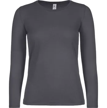 B&amp;C Dámské tričko s dlouhým rukávem TW06T Dark Grey (Solid) XS