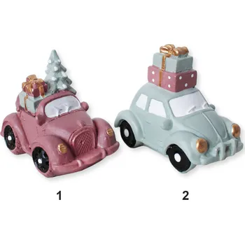 Vánoční dekorace Auto polyresin 7x5cm mix (527261)