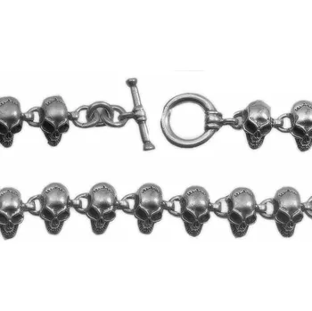 Náramek River Šperky. Náramek. 9953548 Masivní pánský stříbrný náramek Lebky 03. 9953548